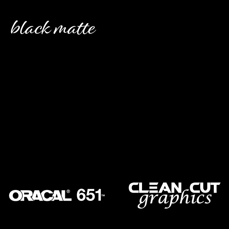  (25) 12 x 12 Sheets - Oracal 651 Matte Black