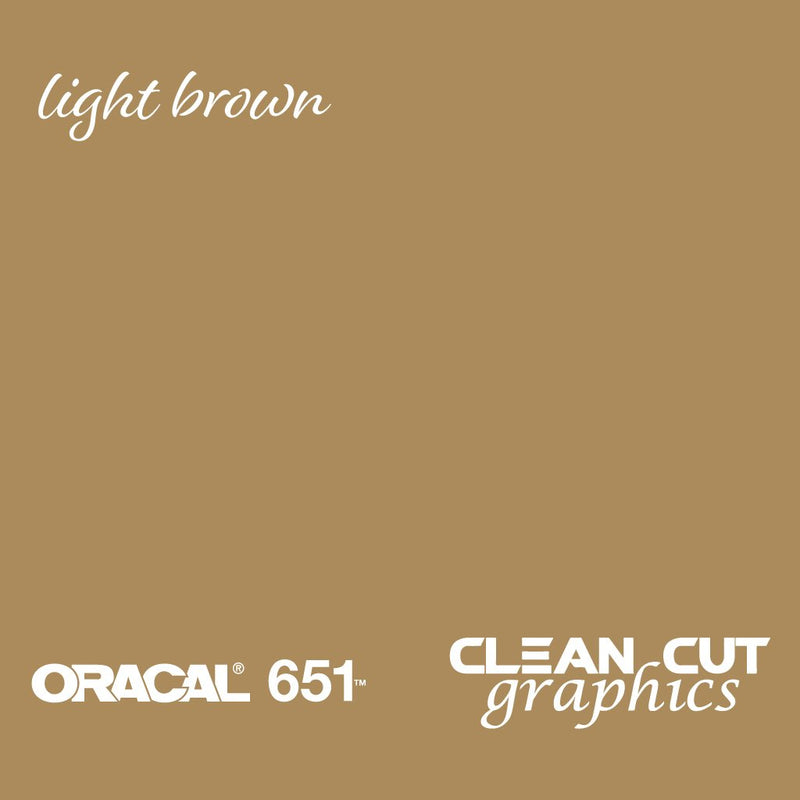 Oracal 651 Glossy Permanent Vinyl 12 Inch x 6 Feet - Light Brown