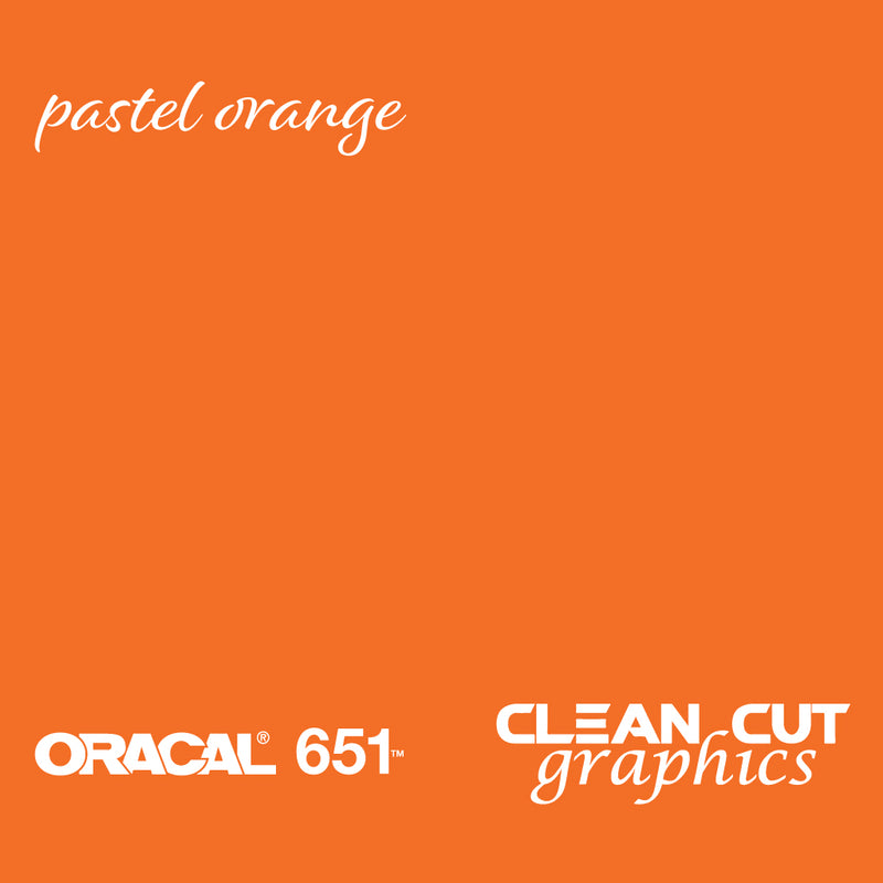 Oracal 651 Vinyl - Light Orange 12" X 10ft Roll For Craft Cutting