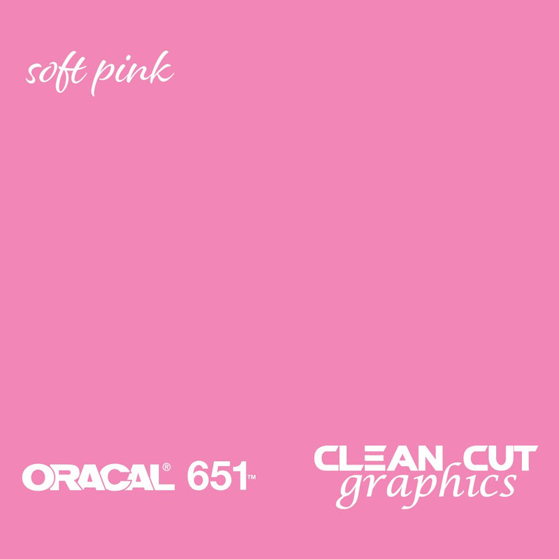 Oracal 651 Glossy Permanent Vinyl 12 Inch x 6 Feet - Pink