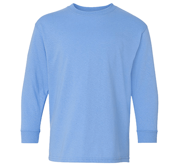 Customizable Gildan Youth 100% Cotton Long Sleeve T-Shirt
