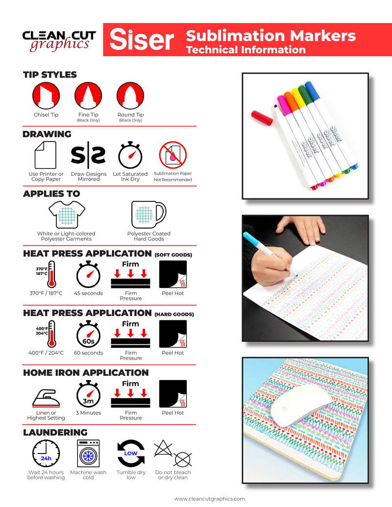 Sublimation Markers Siser